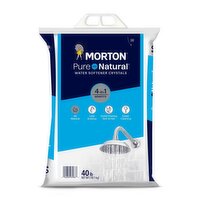 Morton Morton® Pure and Natural® Water Softener Salt is made from all natural, high purity salt crystals for soft water., 40 Pound