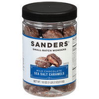 Sanders Sea Salt Caramels, Milk Chocolate, 18 Ounce