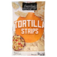 Essential Everyday Tortilla Chips, Strips, 12 Ounce