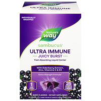 Nature's Way Wrapped Chews Ultra Immune Extra-Strength Formula Berry Flavored Sambucus, 25 Each