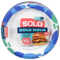 Solo Bold Hold Paper Plates, Max Strength, 64 Each