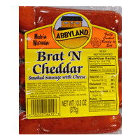 Abbyland Brat N Cheddar, 13.3 Ounce