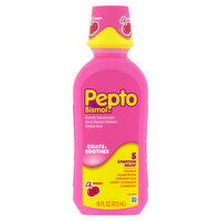 Pepto-Bismol Multi-Symptom Pepto Bismol Liquid, Upset Stomach & Diarrhea Relief, Over-the-Counter Medicine, Cherry, 16 Oz, 16 Fluid ounce
