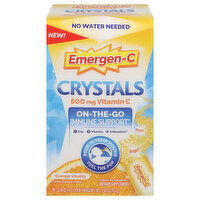 Emergen-C Vitamin C, Crystals, Orange Vitality, On-The-Go Immune Support, 500 mg, 28 Each