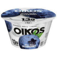 Oikos Yogurt, Blueberry, Blended Greek, 5.3 Ounce