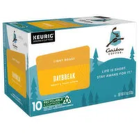 Caribou Coffee Light Roast, Daybreak Blend, K-cup Pods, 10 Each