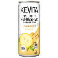 KeVita Sparkling Drink, Lemon Ginger, Probiotic Refresher, 12 Fluid ounce