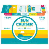 Sun Cruiser Iced Tea Vodka, Variety 8 Pack, 8 Each