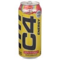 C4 Energy Drink, Performance, Zero Sugar, Original Skittles, 16 Fluid ounce