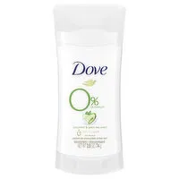 Dove Deodorant, 0% Aluminum, Cucumber & Green Tea Scent, 2.6 Ounce