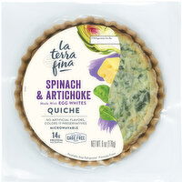 La Terra Fina Quiche, Spinach & Artichoke, 6 Ounce