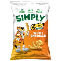 Simply Cheese Flavored Snacks, White Cheddar, Cheetos Puffs, 2.5 Ounce