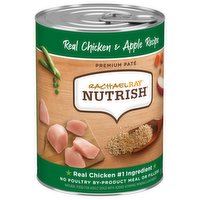 Rachael Ray Nutrish Food for Dogs, Real Chicken & Apple Recipe, Premium Pate, 13 Ounce