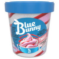 Blue Bunny Frozen Dairy Dessert, Strawberries & Cream, Twist, 1 Pint