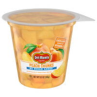 Del Monte No Sugar Added Peach Chunks, 6.5 Ounce