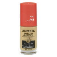 CoverGirl Outlast Foundation, Warm Beige 845, SPF 18, 30 Millilitre