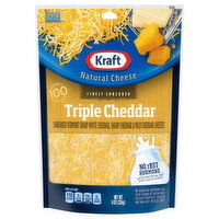 Kraft Triple Cheddar Finely Shredded Cheese, 8 Ounce