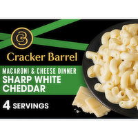 Cracker Barrel Sharp White Cheddar Macaroni & Cheese Dinner, 14 Ounce