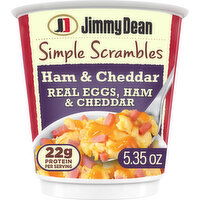 Jimmy Dean Simple Scrambles Simple Scrambles Ham & Cheddar with Real Eggs, Ham and Cheddar Cheese, 5.35 Ounce