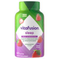 Vitafusion Sleep, Max Strength, 10 mg, Gummies, Strawberry Flavor, 100 Each