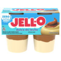 Jell-O Zero Sugar Dulce De Leche Pudding Snack Cups, 4 Each