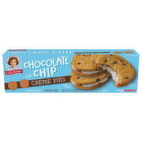 Little Debbie Sandwich Cookies, Chocolate Chip, Creme Pies, 8 Each