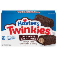 Hostess Twinkies Sponge Cake, with Creamy Filling, Chocolate Cake Lovers, 10 Each