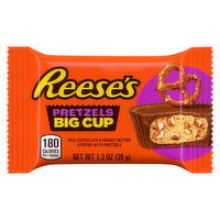 Reese's Milk Chocolate & Peanut Butter, Pretzels, Big Cup, 1.3 Ounce