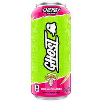 Ghost Zero Sugar Warheads Sour Watermelon Energy Drink, 16 Fluid ounce