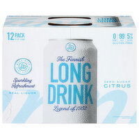 The Finnish Long Drink Gluten Free Zero Sugar Citrus Gin, 12 Each