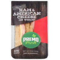 Premo Fresh Wedge, Ham & American Cheese on Wheat, 5 Ounce