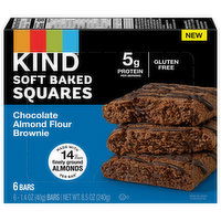 Kind Bars, Chocolate Almond Flour Brownie, Soft Baked, Squares, 6 Each