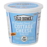 Old Home Cottage Cheese, 1% Lowfat Small Curd, 1% Milkfat, 22 Ounce