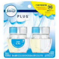 Febreze Plug Linen & Sky Scented Oil Refill, 2 Each