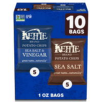 Kettle Brand® Sea Salt and Salt & Vinegar Kettle Potato Chips Variety, 10 Ounce