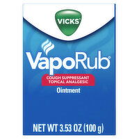 Vicks Vaporizing Decongestant Vicks VapoRub Topical Chest Rub & Analgesic Ointment, Over-the-Counter Medicine, 3.53 Oz, 3.53 Ounce