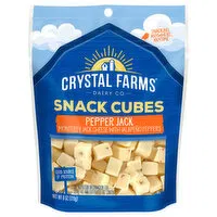 Crystal Farms Cheese, Pepper Jack, Snack Cubes, 6 Ounce