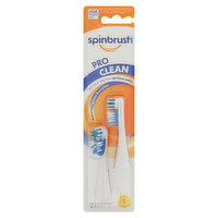 Spinbrush  Pro Clean Brush Heads, Replacement, Soft Bristles, 2 Each