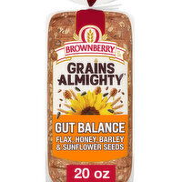 Brownberry Grains Almighty Gut Balance Whole Grain Thin Sliced Bread, 20 oz, 20 Ounce