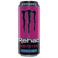 Rehab Monster Energy Drink, Wild Berry Tea, 15.5 Fluid ounce