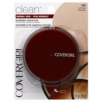 CoverGirl Clean Pressed Powder, Normal Skin, Soft Honey 155, 0.39 Ounce