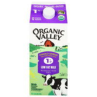 Organic Valley Low Fat Milk, 0.5 Gallon