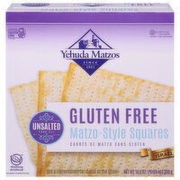 Yehuda Matzos Matzo-Style Squares, Gluten Free, Unsalted, 10.5 Ounce