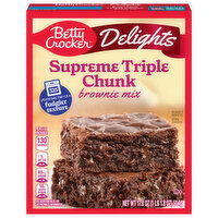Betty Crocker Delights Supreme Triple Chunk Brownie Mix, 17.8 Ounce