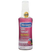 Chloraseptic Max Sore Throat, Max Strength, Spray, Wild Berries, 4 Fluid ounce