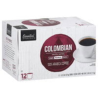 Essential Everyday Coffee, 100% Arabica, Medium Roast, Colombian, Single Serve Cups, 12 Each