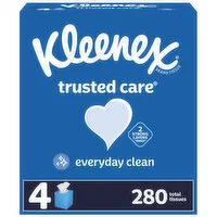 Kleenex Trusted Care Tissues, 2-Ply, 4 Each