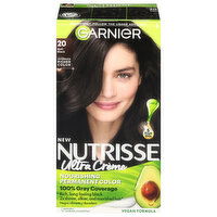 Nutrisse Hair Color, Permanent, Ultra Creme, Soft Black 20, 1 Each