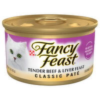 Fancy Feast Cat Food, Gourmet, Tender Beef & Liver Feast, Classic Pate, 3 Ounce