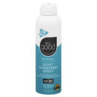 All Good Sunscreen Spray, Sport, Broad Spectrum SPF 30, 177 Millilitre